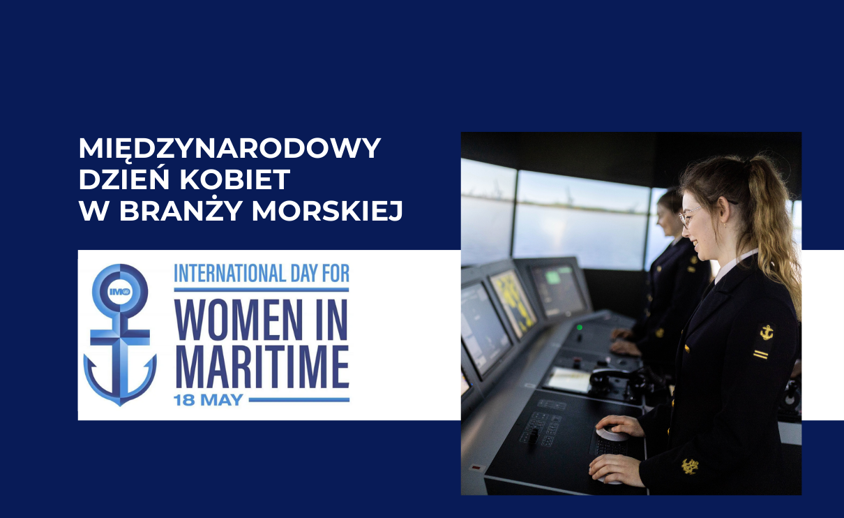 Plansza z tytułem Międzynarodowy Dzień Kobiet w Branży Morskiej