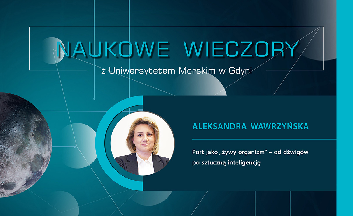 Plansza z tytułem Naukowe wieczory z UMG