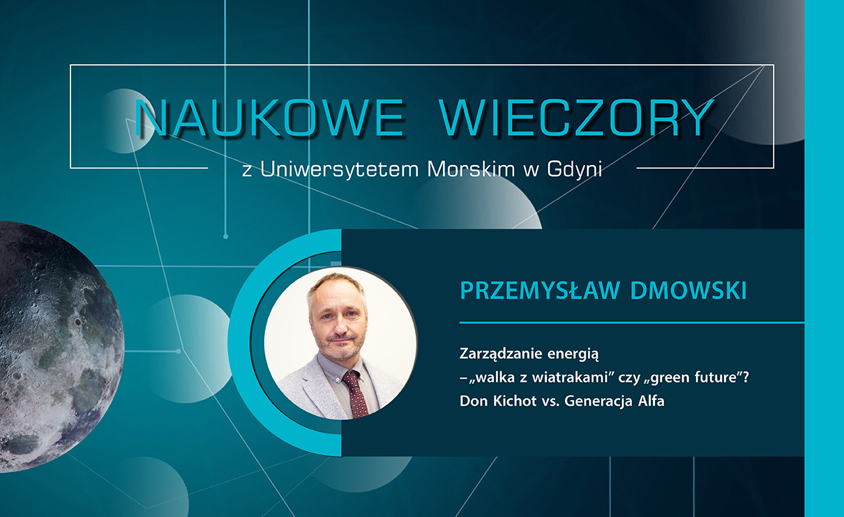 Plansza z tytułem Naukowe wieczory z UMG