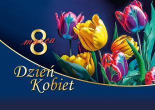 Plansza z tytułem 8 marca Dzień Kobiet