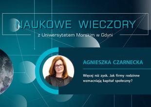 Plansza z tytułem Naukowe wieczory z UMG