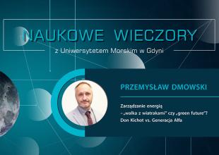 Plansza z tytułem Naukowe wieczory z UMG