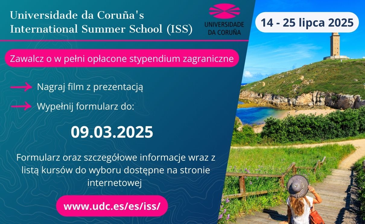 Zdobądź stypendium i weź udział w Międzynarodowej Szkole Letniej na Universidade da Coru&ntilde;a!