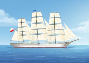 Wizualizacja nowego statku szkolnego UMG