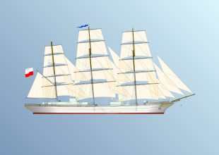 Wizualizacja nowego statku szkolnego UMG