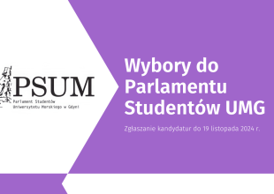 Plansza z ogłoszeniem wybor&oacute;w do PSUM