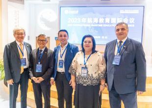 International Maritime Education Conference, 21-25.09.2023, Dalian Maritime University. JM Rektor prof. dr hab. inż. kpt. ż.w. Adam Weintrit jako przewodniczący Międzynarodowego Stowarzyszenia Uniwersytetów Morskich IAMU był gościem honorowym konferencji. 