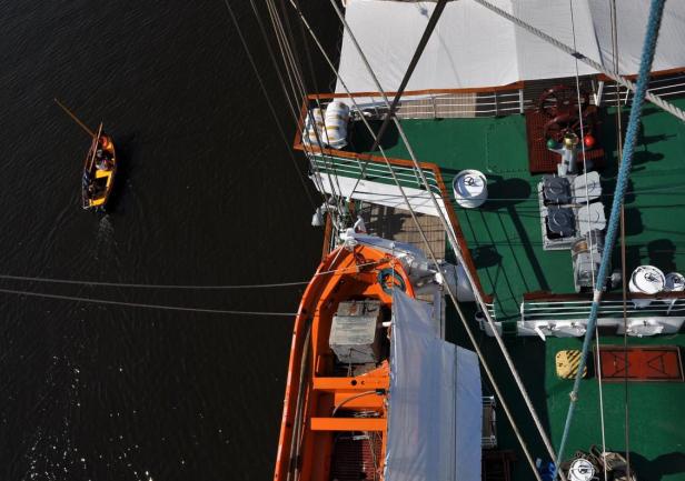 Krzysztof Romański na maszcie