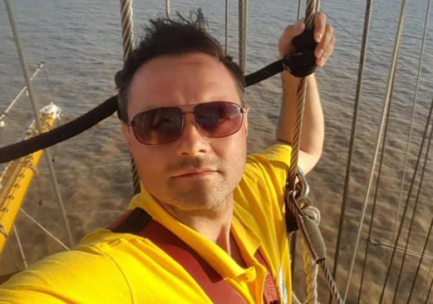 Krzysztof Romański - selfie na salingu