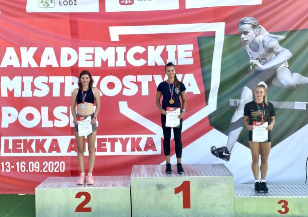 Agnieszka Kaszuba podczas Akademickich Mistrzostw Polski w Lekkiej Atletyce. fot. Tomasz Kaszuba